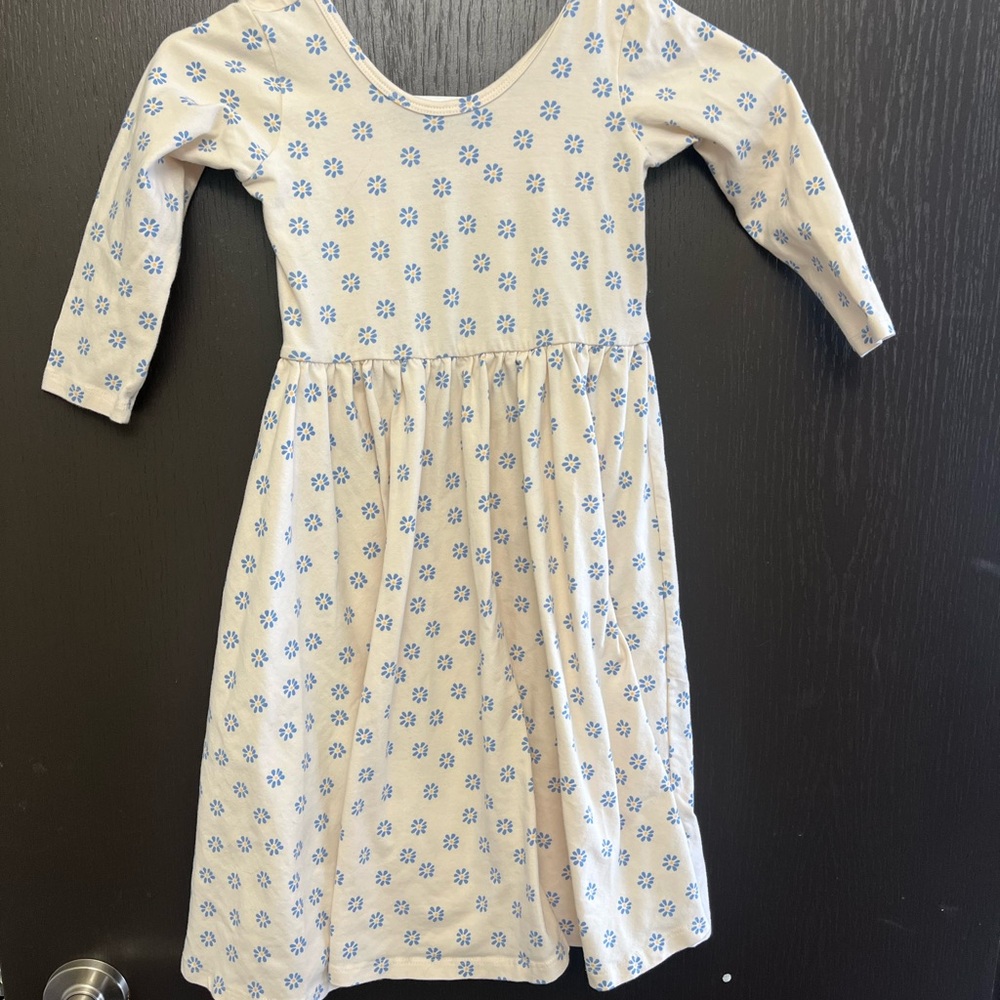 Charming Blue Floral Girls Dress Size 8